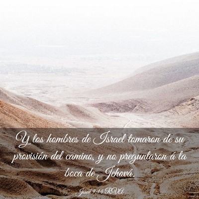 Picture 03 - Josué 9:14 RVA - Y los hombres de Israel tomaron de su provisión - Bible Verse Picture