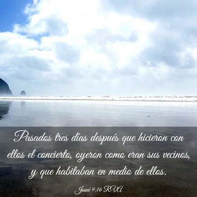 Picture 03 - Josué 9:16 RVA - Pasados tres días después que hicieron con - Bible Verse Picture
