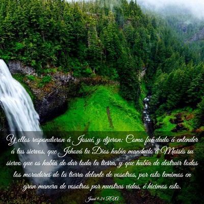 Picture 03 - Josué 9:24 RVA - Y ellos respondieron á Josué, y dijeron: Como - Bible Verse Picture