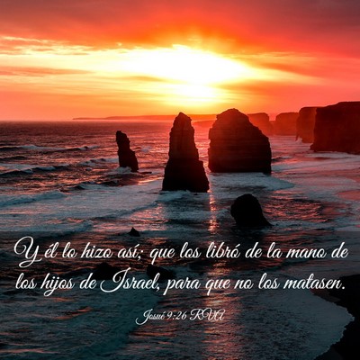 Picture 03 - Josué 9:26 RVA - Y él lo hizo así; que los libró de la mano de - Bible Verse Picture