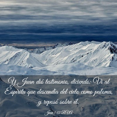 Picture 03 - Juan 1:32 RVA - Y Juan dió testimonio, diciendo: Vi al Espíritu - Bible Verse Picture