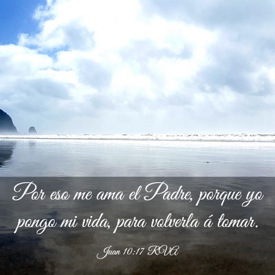 Picture 03 - Juan 10:17 RVA - Por eso me ama el Padre, porque yo pongo mi vida, - Bible Verse Picture