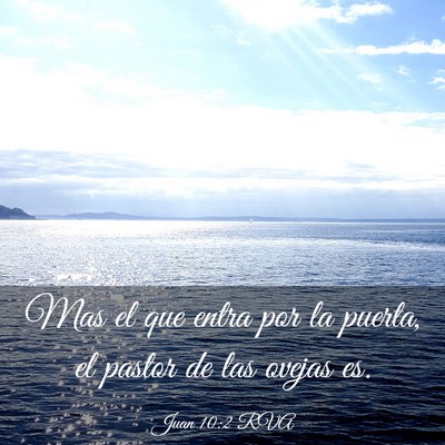 Picture 03 - Juan 10:2 RVA - Mas el que entra por la puerta, el pastor de las - Bible Verse Picture