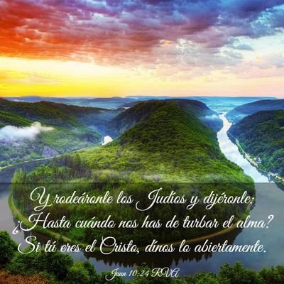 Picture 03 - Juan 10:24 RVA - Y rodeáronle los Judíos y dijéronle: ¿Hasta - Bible Verse Picture