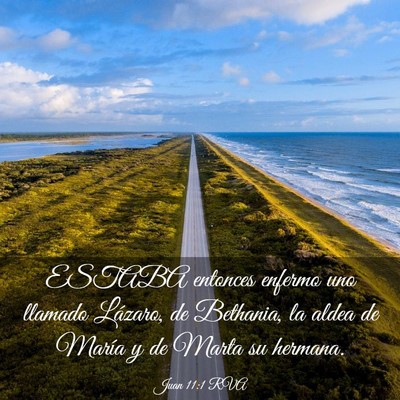 Picture 03 - Juan 11:1 RVA - ESTABA entonces enfermo uno llamado Lázaro, de - Bible Verse Picture