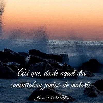 Picture 03 - Juan 11:53 RVA - Así que, desde aquel día consultaban juntos de - Bible Verse Picture