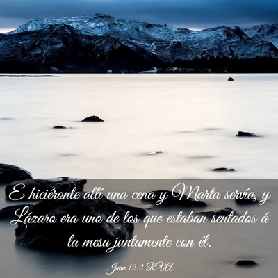 Picture 03 - Juan 12:2 RVA - E hiciéronle allí una cena y Marta servía, y - Bible Verse Picture
