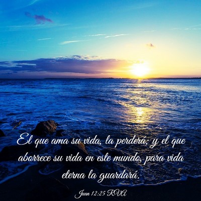 Picture 03 - Juan 12:25 RVA - El que ama su vida, la perderá; y el que - Bible Verse Picture