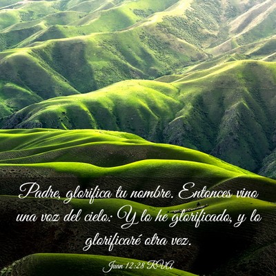 Picture 03 - Juan 12:28 RVA - Padre, glorifica tu nombre. Entonces vino una voz - Bible Verse Picture
