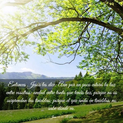 Picture 03 - Juan 12:35 RVA - Entonces Jesús les dice: Aun por un poco estará - Bible Verse Picture