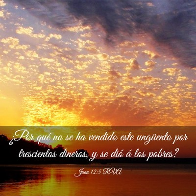 Picture 03 - Juan 12:5 RVA - ¿Por qué no se ha vendido este ungüento por - Bible Verse Picture