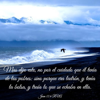 Picture 03 - Juan 12:6 RVA - Mas dijo esto, no por el cuidado que él tenía - Bible Verse Picture