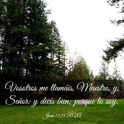Picture 03 - Juan 13:13 RVA - Vosotros me llamáis, Maestro, y, Señor: y - Bible Verse Picture
