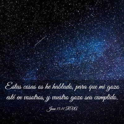Picture 03 - Juan 15:11 RVA - Estas cosas os he hablado, para que mi gozo esté - Bible Verse Picture