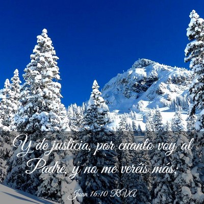 Picture 03 - Juan 16:10 RVA - Y de justicia, por cuanto voy al Padre, y no me - Bible Verse Picture