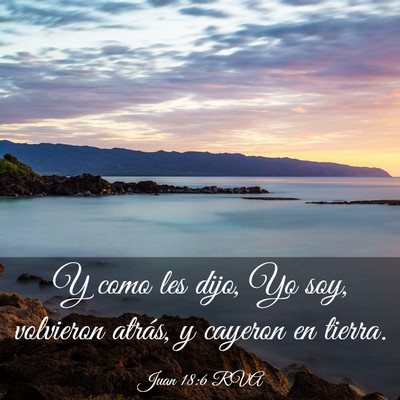 Picture 03 - Juan 18:6 RVA - Y como les dijo, Yo soy, volvieron atrás, y - Bible Verse Picture