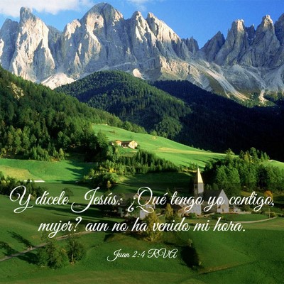 Picture 03 - Juan 2:4 RVA - Y dícele Jesús: ¿Qué tengo yo contigo, mujer? - Bible Verse Picture