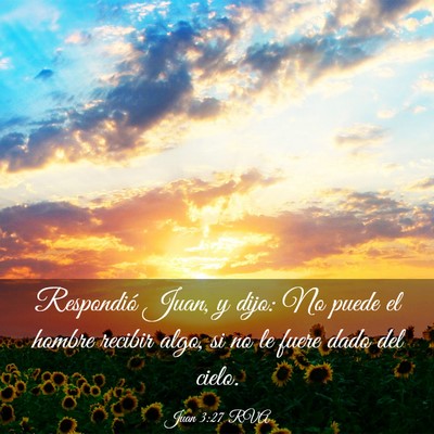 Picture 03 - Juan 3:27 RVA - Respondió Juan, y dijo: No puede el hombre - Bible Verse Picture
