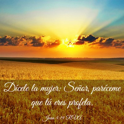 Picture 03 - Juan 4:19 RVA - Dícele la mujer: Señor, paréceme que tú eres - Bible Verse Picture
