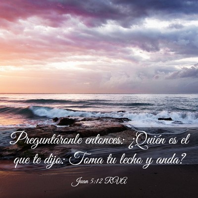 Picture 03 - Juan 5:12 RVA - Preguntáronle entonces: ¿Quién es el que te - Bible Verse Picture