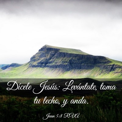 Picture 03 - Juan 5:8 RVA - Dícele Jesús: Levántate, toma tu lecho, y - Bible Verse Picture