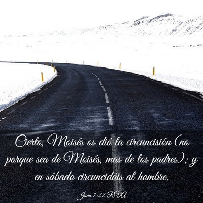 Picture 03 - Juan 7:22 RVA - Cierto, Moisés os dió la circuncisión (no - Bible Verse Picture