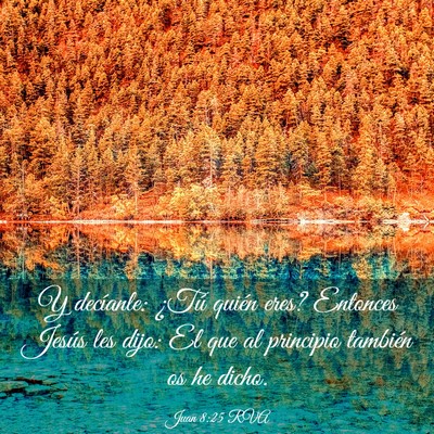 Picture 03 - Juan 8:25 RVA - Y decíanle: ¿Tú quién eres? Entonces Jesús - Bible Verse Picture