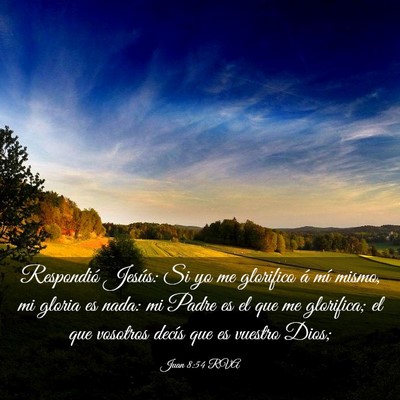 Picture 03 - Juan 8:54 RVA - Respondió Jesús: Si yo me glorifico á mí - Bible Verse Picture
