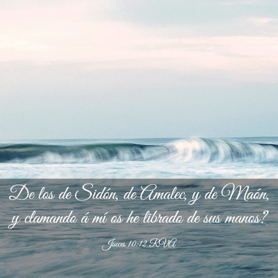 Picture 03 - Jueces 10:12 RVA - De los de Sidón, de Amalec, y de Maón, y - Bible Verse Picture