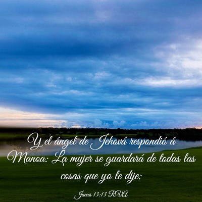 Picture 03 - Jueces 13:13 RVA - Y el ángel de Jehová respondió á Manoa: La - Bible Verse Picture