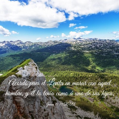 Picture 03 - Jueces 17:11 RVA - Acordó pues el Levita en morar con aquel hombre, - Bible Verse Picture