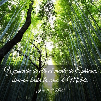 Picture 03 - Jueces 18:13 RVA - Y pasando de allí al monte de Ephraim, vinieron - Bible Verse Picture