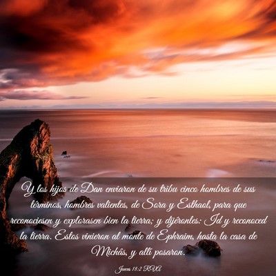 Picture 03 - Jueces 18:2 RVA - Y los hijos de Dan enviaron de su tribu cinco - Bible Verse Picture