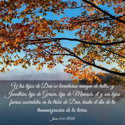 Picture 03 - Jueces 18:30 RVA - Y los hijos de Dan se levantaron imagen de talla; - Bible Verse Picture