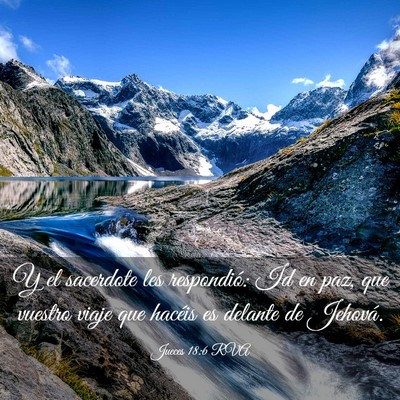 Picture 03 - Jueces 18:6 RVA - Y el sacerdote les respondió: Id en paz, que - Bible Verse Picture