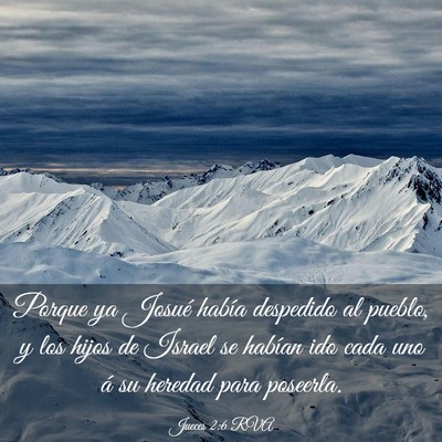 Picture 03 - Jueces 2:6 RVA - Porque ya Josué había despedido al pueblo, y - Bible Verse Picture