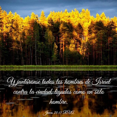 Picture 03 - Jueces 20:11 RVA - Y juntáronse todos los hombres de Israel contra - Bible Verse Picture