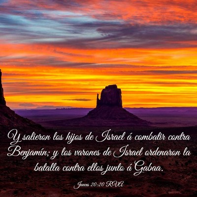 Picture 03 - Jueces 20:20 RVA - Y salieron los hijos de Israel á combatir contra - Bible Verse Picture