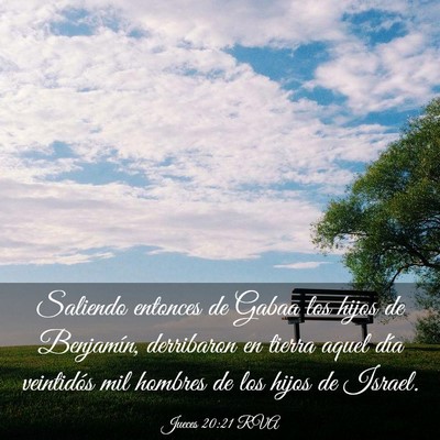 Picture 03 - Jueces 20:21 RVA - Saliendo entonces de Gabaa los hijos de - Bible Verse Picture