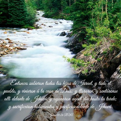 Picture 03 - Jueces 20:26 RVA - Entonces subieron todos los hijos de Israel, y - Bible Verse Picture