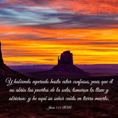 Picture 03 - Jueces 3:25 RVA - Y habiendo esperado hasta estar confusos, pues - Bible Verse Picture
