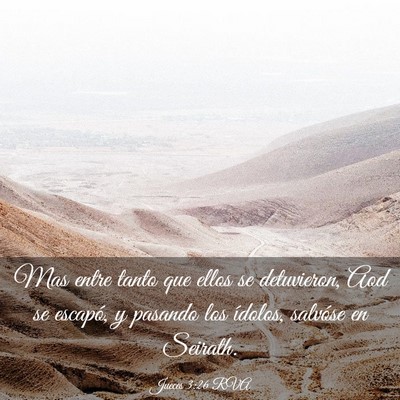Picture 03 - Jueces 3:26 RVA - Mas entre tanto que ellos se detuvieron, Aod se - Bible Verse Picture