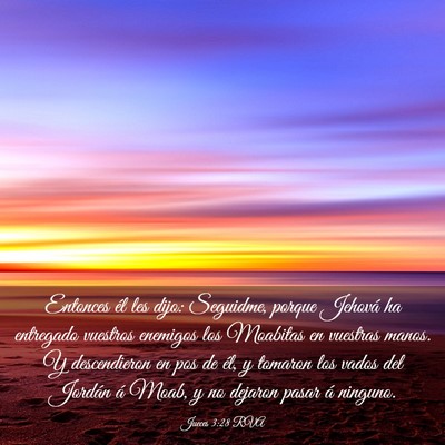 Picture 03 - Jueces 3:28 RVA - Entonces él les dijo: Seguidme, porque Jehová - Bible Verse Picture