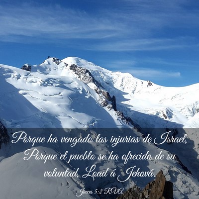 Picture 03 - Jueces 5:2 RVA - Porque ha vengado las injurias de Israel, Porque - Bible Verse Picture