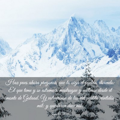 Picture 03 - Jueces 7:3 RVA - Haz pues ahora pregonar, que lo oiga el pueblo, - Bible Verse Picture