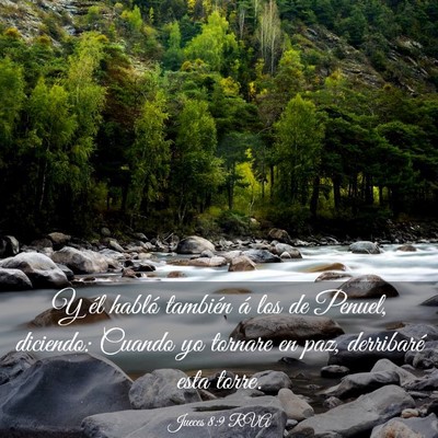 Picture 03 - Jueces 8:9 RVA - Y él habló también á los de Penuel, diciendo: - Bible Verse Picture