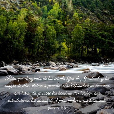 Picture 03 - Jueces 9:24 RVA - Para que el agravio de los setenta hijos de - Bible Verse Picture
