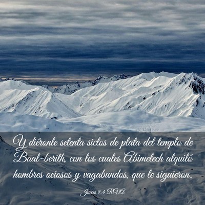 Picture 03 - Jueces 9:4 RVA - Y diéronle setenta siclos de plata del templo de - Bible Verse Picture