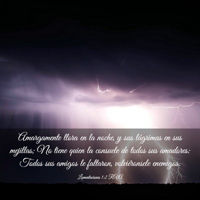 Picture 03 - Lamentaciones 1:2 RVA - Amargamente llora en la noche, y sus lágrimas en - Bible Verse Picture