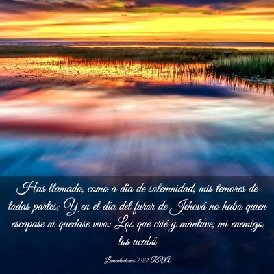 Picture 03 - Lamentaciones 2:22 RVA - Has llamado, como a día de solemnidad, mis - Bible Verse Picture